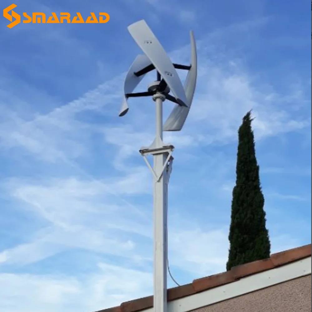 

CE Certificate 400w 500w 600w New Energy Small Windmill Vertical Axis Wind Turbine Generator 12v 24v 48v Low Wind Speed No Noise