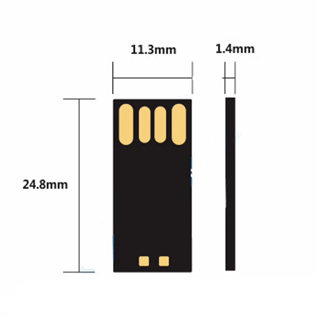 Длинная короткая плата UDP Чип полуфабрикат USB флэш-накопитель черный коллоидный чип универсальный чип флэш-диск