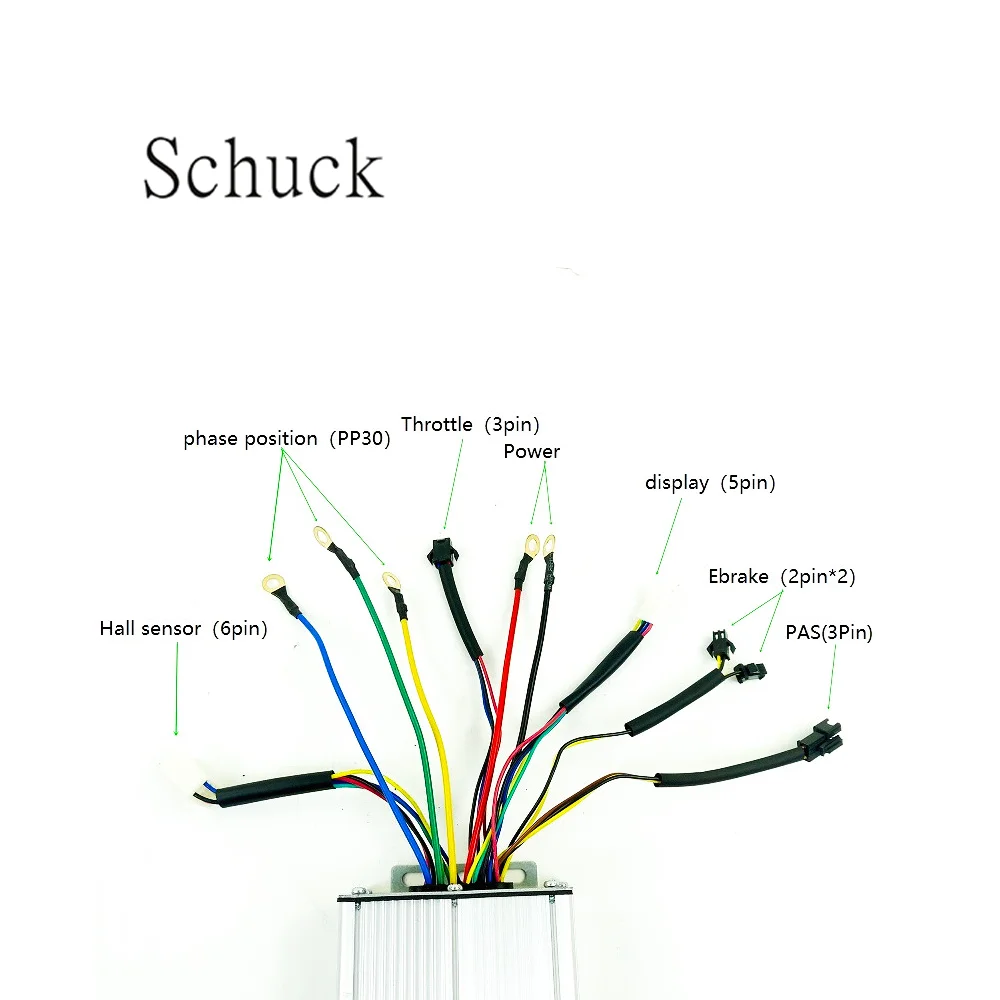 Schuck KunTeng Контроллер 48 в 30A 12 Mosfets аксессуары для электрического велосипеда контроллер KT