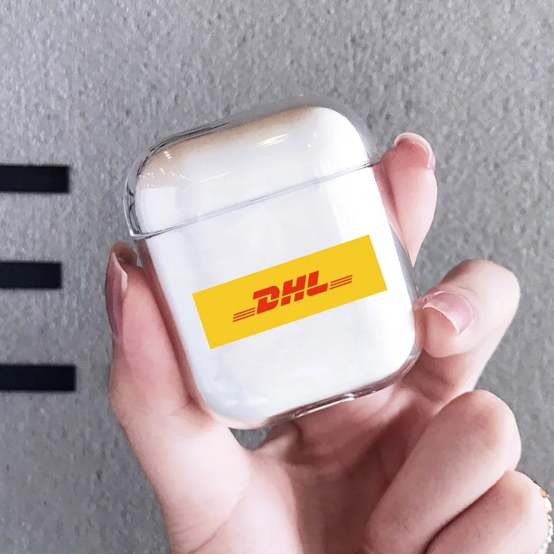 Модный милый прозрачный DHL штрих-код для Airpods чехол милый Bluetooth защитный чехол для наушников для Air pods 2/3 Pro Жесткий Чехол - Цвет: XH020