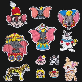 

New Lovely Hat Dumbo Movie fly elephant Patches Cartoon sew-on Clothing diy Embroidered badges Patchworks Applique