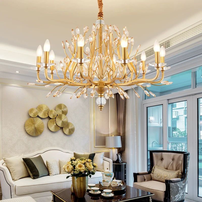 

Lustre Modern Chandelier Crystal Lighting Living Room Bedroom Pendant Chandeliers Loft Home Decor Lustres Cristal Light Fixture