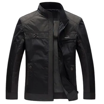 

Jacket Male Spring Jackets Hot Selling Thin New Fashion Business Men Splice Durk Blue Patchwork Outerwear & Coats Casual Full
