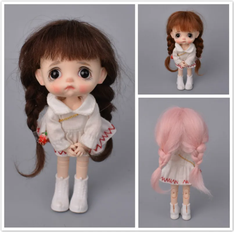 Высококачественная кукла с париком 1/8 мини комбинированная волосы BJD & Kurhn парик