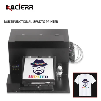 Günstig Primäre Farbe A3 Automatische LED Uv-flachbettdrucker Für Kleidung Muster Glas Metall Druck Zu Senden Fünf-farbe Tinte