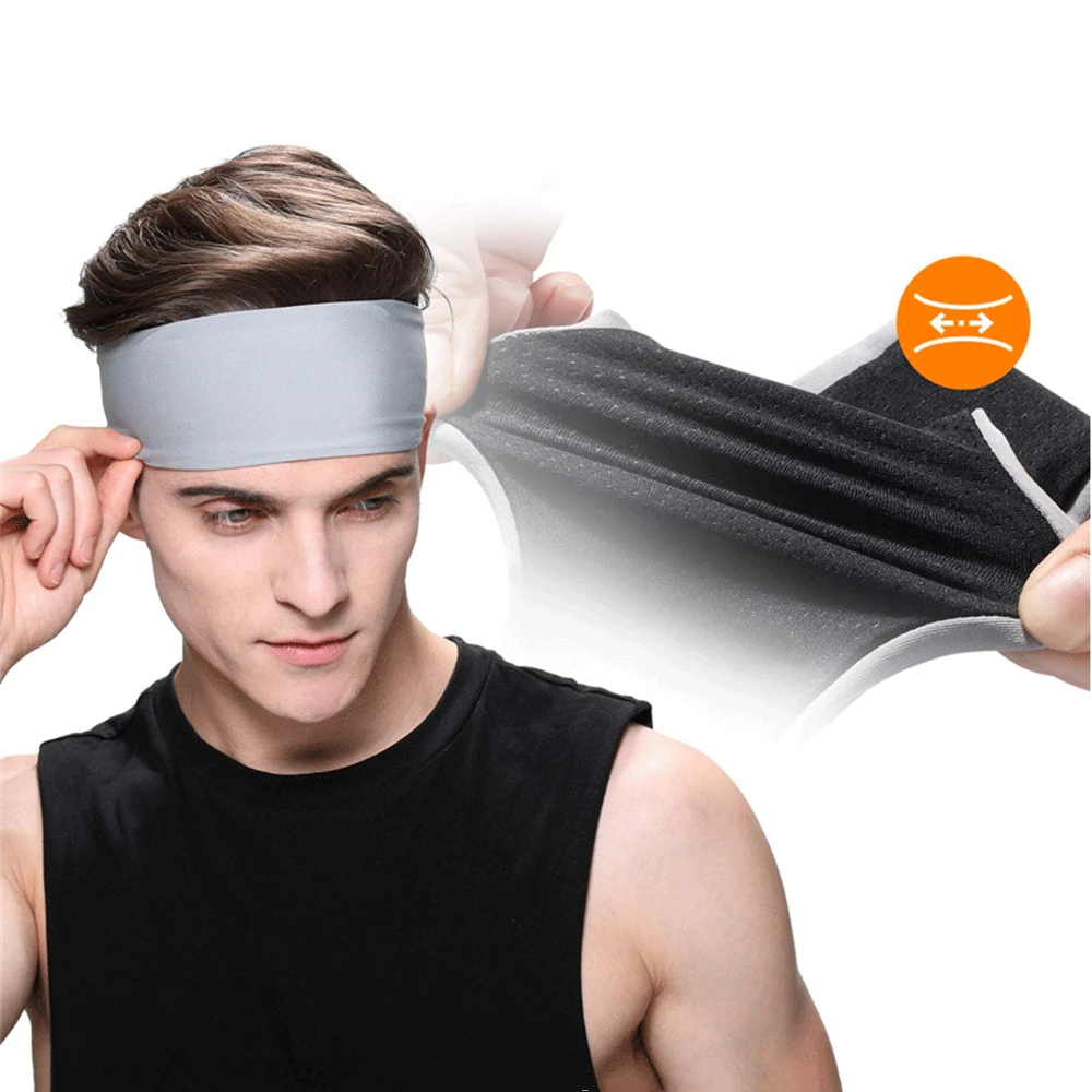 Sweatband для мужчин и женщин эластичная Спортивная головная банда для волос повязки на голову для йоги головные уборы спортивные аксессуары для волос повязки безопасности