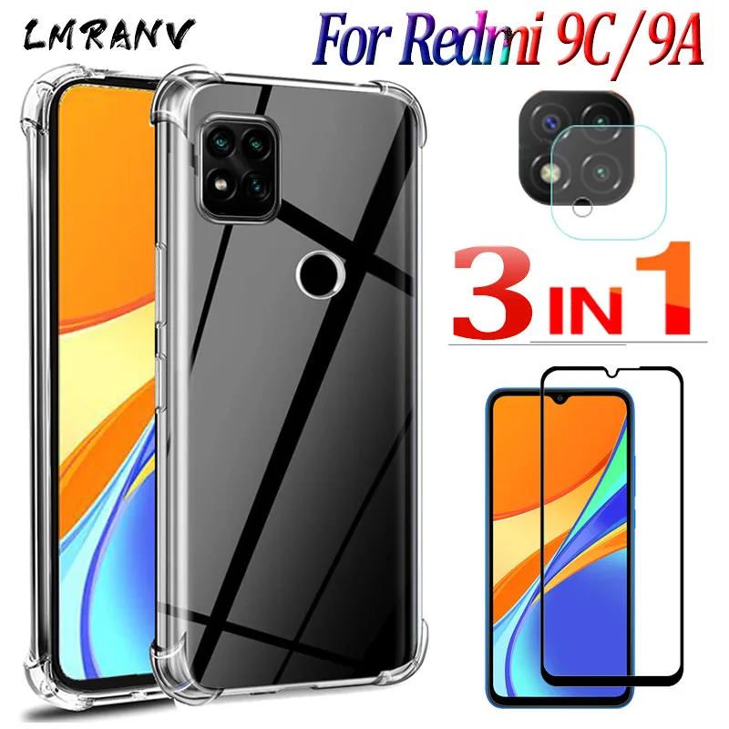 Защитный чехол Redmi 9C NFC + стеклянная пленка для Xiaomi Redmi 9 C Global M2006C3MG силиконовый чехол для смартфона redmi 9a 9c задняя крышка редми 9C|Бамперы|   | АлиЭкспресс