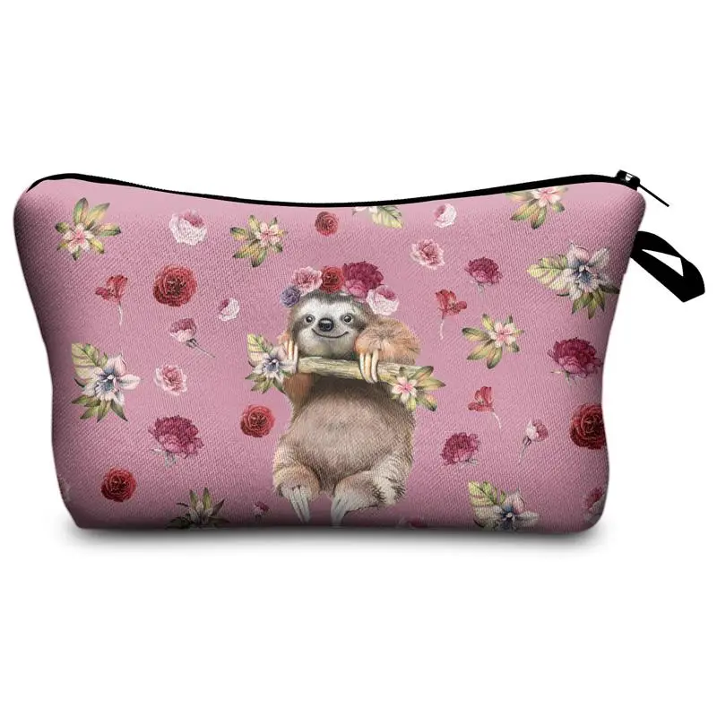 Женская косметичка с разноцветным рисунком ленивый 3D принт сумка для туалетных