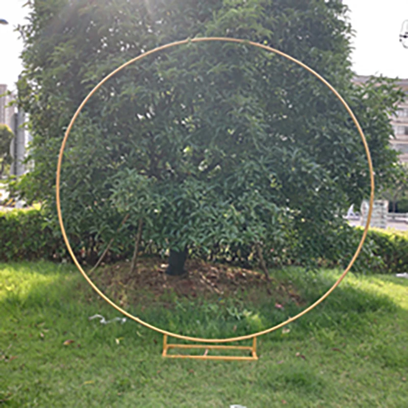 Iron Circle Wedding Arch Props Backdrop Decor Single Arch Shelf Outdoor Lawn Wedding Flower Door Rack Party Decoration Frame