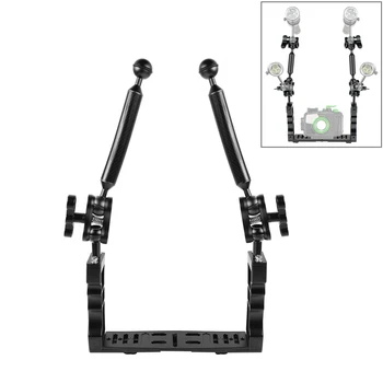 

Dual Handle Aluminium Diving Tray Stabilizer &Dual Ball Aluminum Alloy Clamp & Floating Arm for Underwater Camera Housings