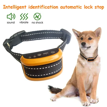 

Dog Training Collar USB Rechargeable Dog Repeller Waterproof Anti Barking Device Dog Shock Ultrasonic Warning Sound Indicator