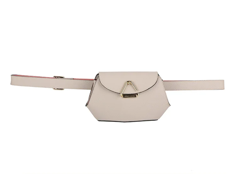 

100% genuine leather cow skin women small belt bag waist packs