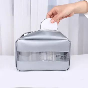

2020 PVC Transparent Cosmetic Storage Bag Women Wash Bag Travel Organizer Makeup Bag Large Capacity Hand Clear Bags Neceser