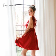 Соблазнительные пижамы с крыльями ангела, женские атласные пижамы, платье, стринги, комплект домашней одежды, нижнее белье, ночное белье, Халат