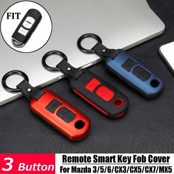 

Car 3 Button ABS Matte Carbon Remote Smart Key Case Cover Keychain for Mazda 2 3 5 6 Cx3 Cx5 Cx7 Cx9 Mx5 2009-2016 Accessories
