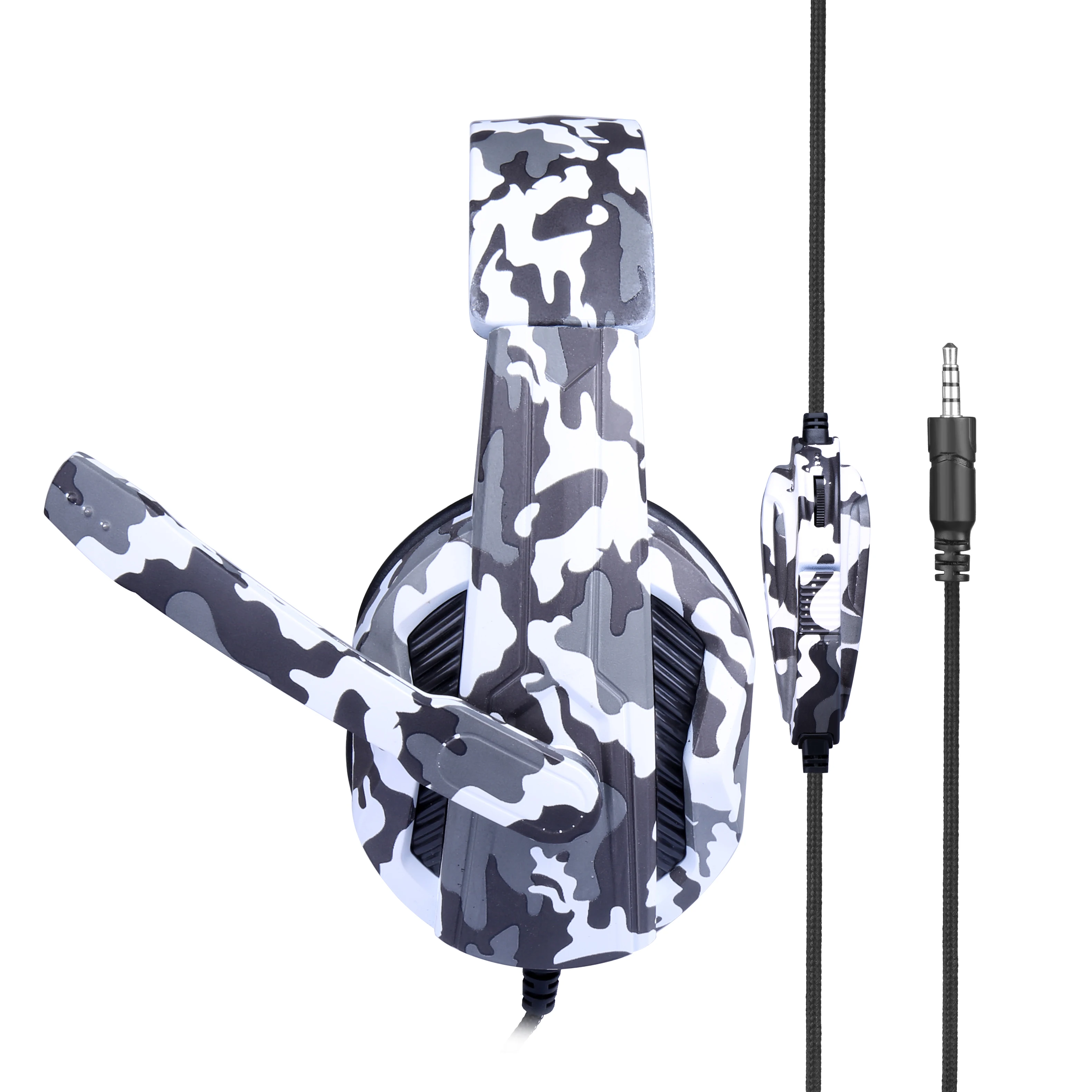 T 173M Professional Camouflage Gaming Headphones for Computer PS4 Adjustable Bass Stereo PC Gamer Over Ear Wired Headset Mic