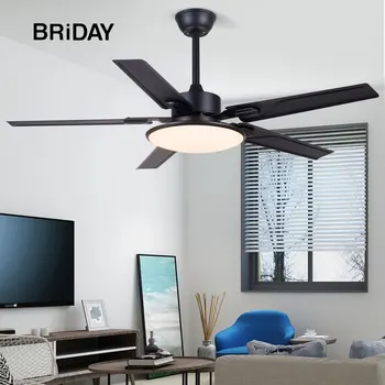 

five metal blade ceiling fan fans with lights remote control ventilator lamp bedroom decor Reversible 48 inch Silent Motor Home