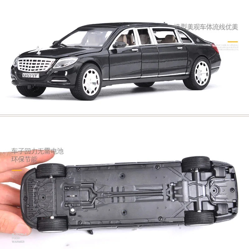 Колеса 1/24 Maybach S600 литые игрушечные машинки сплав металлические модели автомобилей мини-игрушки mercedes track мальчики подарки для детей