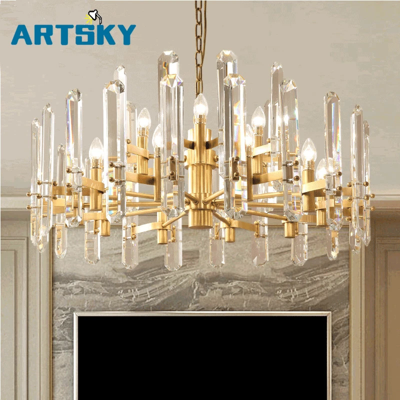 Modern Luxury Dining Room Decorated with Crystal Chandelier for Kitchen Bedroom