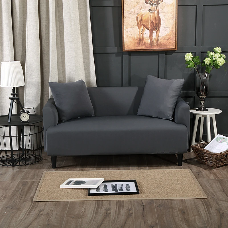 Все включено в обтяжку Обёрточная бумага для диванов 1/2/3/4 сидение с прочными Цвет секционный l-образный мягкая мебель защитная крышка - Цвет: Model 7 Dark Grey