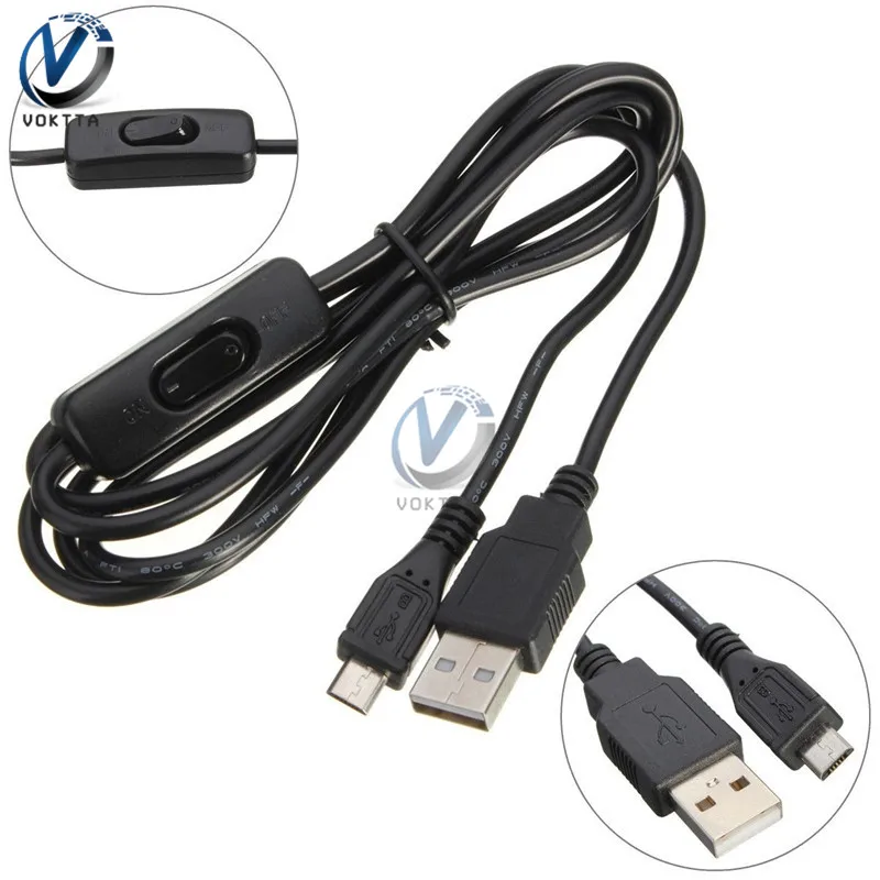 1.5m Micro Usb Power Supply Charger Cable Wire With On/off Switch For Pi Micro Usb Controller Power Supply - - AliExpress
