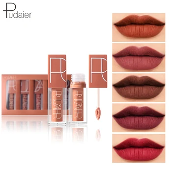 

Pudaier Lip gloss Set Makeup Matte Lipstick Nude Velvet Rouge a Levres Liquide Lipgloss pinturas de labios Maquiagem dropshiping