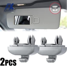 2Pcs 자동차 썬 바이저 클립 그레이 인테리어 행거 후크 클립 브래킷 아우디 A1 A3 S3 A4 S4 Allroad A5 S5 Q3 Q5 8U0857562A 그레이