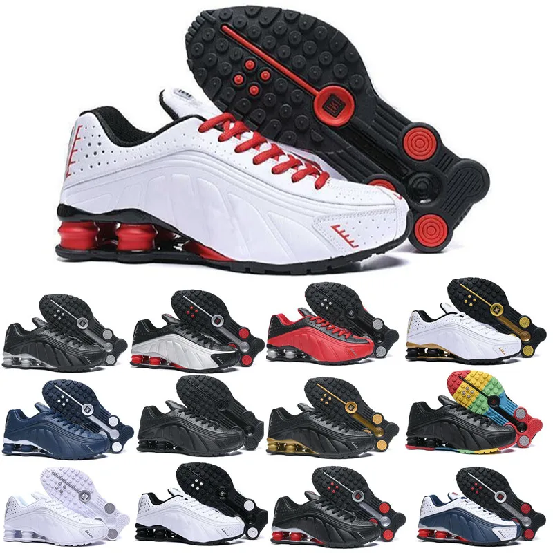 

Gold Rainbow Shox R4 Men Designer Shoes Chaussures R4 Basketball Shoes Zapatillas Hombre Nz Man Sport Trainers Tn Size 40-46