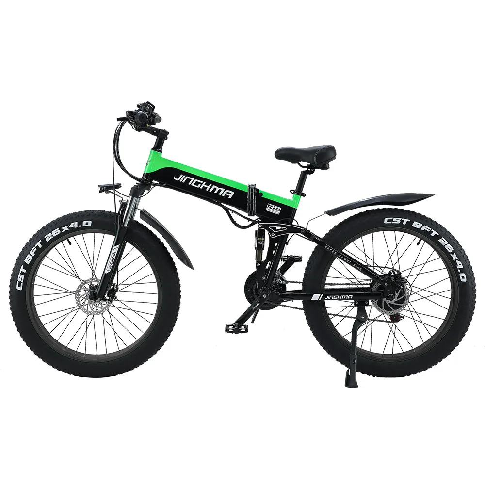 Складной электрический велосипед из алюминиевого сплава с толстыми шинами 48 В 500