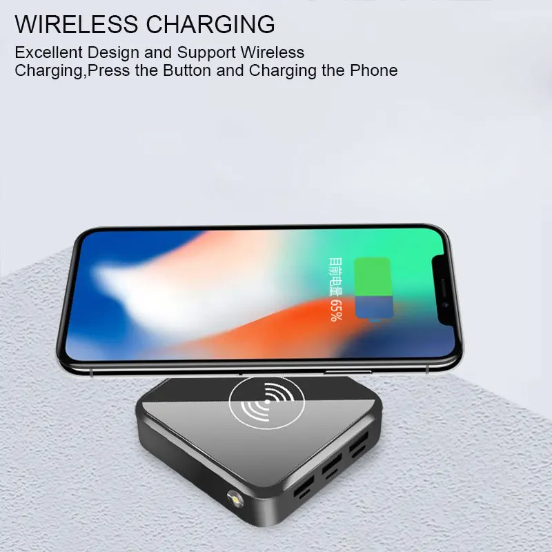 Power Bank 30000mAh Portable Fast Charger Quick Charge Qi Wireless Charging for iPhone 12 11 Xs 8 Huawei Samsung PD Poverbank Power Bank 30000mAh Portable Fast Charger Quick Charge Qi Wireless Charging for iPhone 12 11 Xs 8 Huawei Samsung PD Poverbank