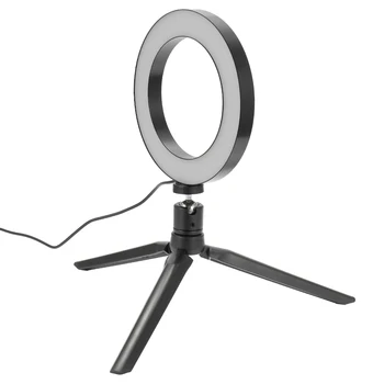 

Dimmable Wide Dimming Range LED Ring Fill in Light Tripod for Camera Photo Studio Selfie Photography