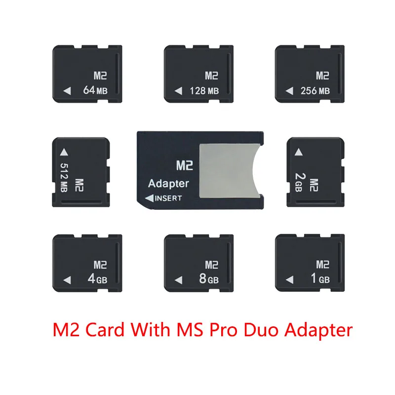 Карта памяти M2 10 пакетов 512 Мб с MS Pro Duo адаптером для камеры телефона|Карты памяти|