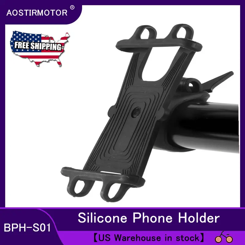 

AOSTIRMOTOR US STOCK Bicycle Phone Holder Smartphone Universal Adjustable Silicone Bike Handlebar GPS Holder Support Mount