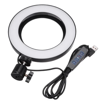 

USB Plug Selfie Ring Light Mobile Phone Bracket 16cm Dimmable LED SMD Ring Light Mini Selfie Makeup Live Round Fill Lamp