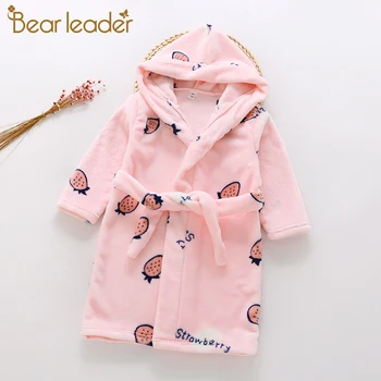 

Bear Leader Children Autumn Long Sleeve Warm Sleepwear Girls Cartoon Pattern Robe Clothes Boys Winter Casusl Pajamas with Hat