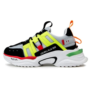 

New Spring Men's High-top Casual Shoes Breathable and Comfortable Lace-up Sneakers Non-slip Wear-resistant Running Shoes