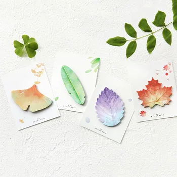 

1PC New Creative Simulation Leaf Memo Pad Paper Sticky Notes Notepad Stationery Papeleria Office School Supplies