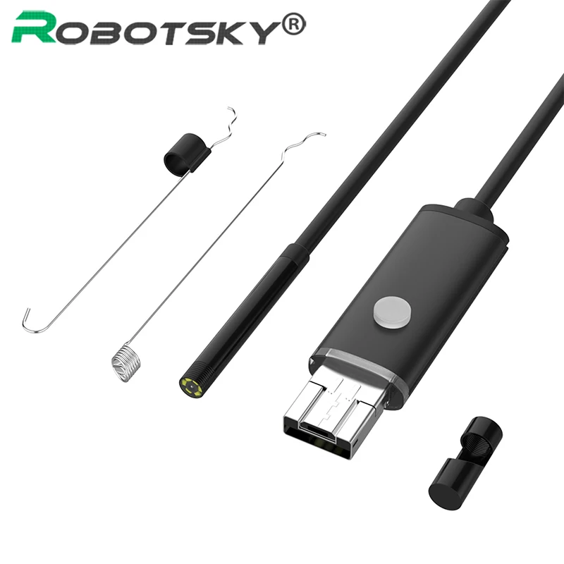 Эндоскоп USB 7 мм 2 в 1 480P HD змеиная трубка Бороскоп эндоскоп инспекция микро камера