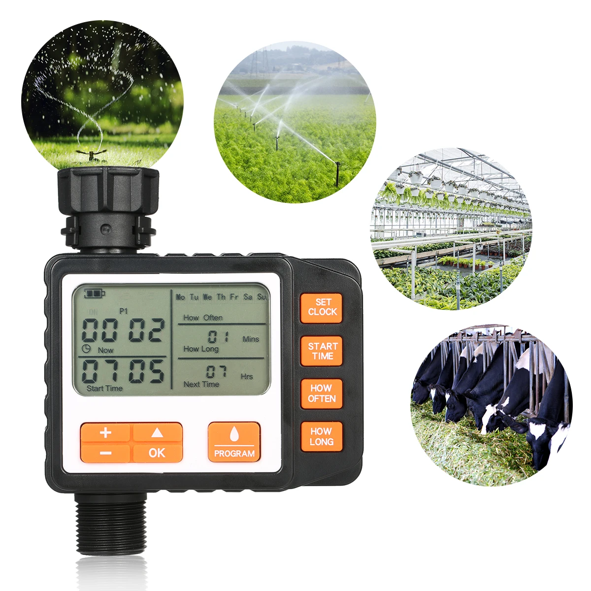 Digital Water Timer Programmable Outdoor Single Outlet Automatic On Off Water Faucet Hose Timer Irrigation System Controller