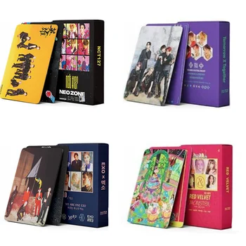 

54 Pcs / Set Kpop EXO NCT TXT Album Photo Card LOMO Cards Postcards Decoration Supplies Fans Gifts