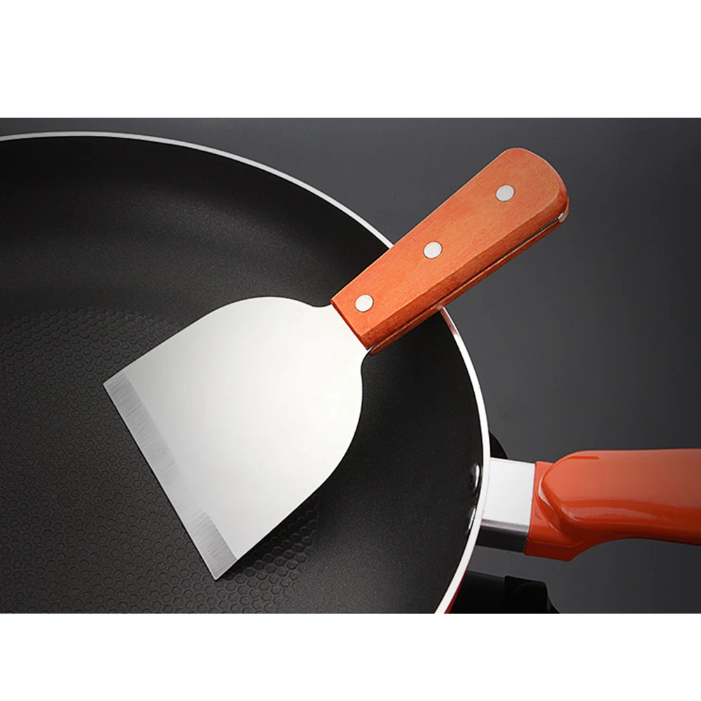 Stainless Steel Steak Shovel Kitchen Pasta Scraper BBQ Cooking Tool Gadgets Cookware Baking Handle Fried Non-stick Griddle