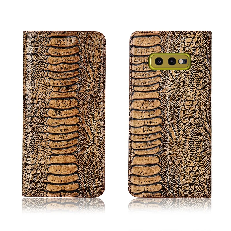 

Ostrich foot pattern genuine leahther phone bag for Samsung Galaxy S10e phone case for Samsung Galaxy S10 Lite flip cover funda