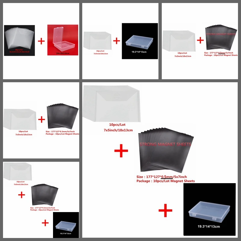 Transparent Portable Storage Bag Match Ribber Soft Magnet Sheet and Transparent Box Used To Store Die Stamp Template Cards Cover storage bag,storage box,plastic storage box,storage container,stamp storage binder
