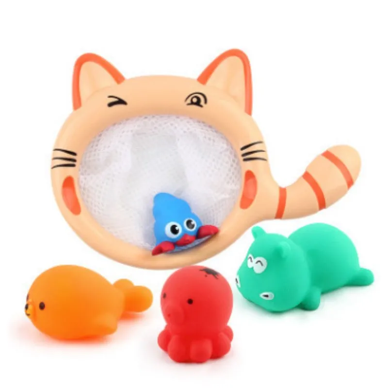 Kawaiii Аниме Игрушки для ванной воды игрушка для ванной воды спрей резиновая утка Монтессори животные мультфильм пляжные игры игрушки детские игрушки