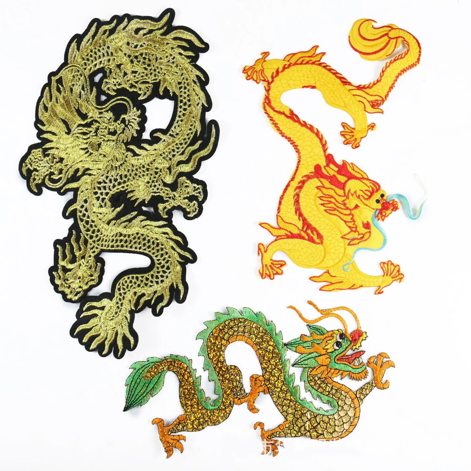 1pcs Chinese Style Dragon Embroidered Patches Wholesale Creative Applique Handmade Diy Clothes