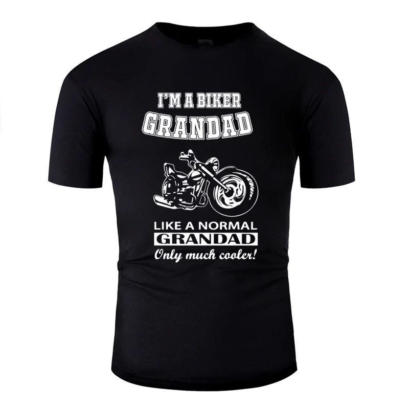 Смешной Юмор i m a biker granddad футболка Солнечный свет Размер S-5xl Досуг Мужская футболка потрясающий круглый воротник футболки топы