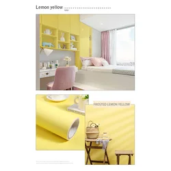 Waterproof Self - Adhesive Decorative Film - 10M x 40CM (Matte Lemon Yellow)