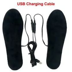 Стельки с электрическим подогревом для спорта на открытом воздухе, походов, USB стельки для обуви с подогревом, теплые стельки для ног