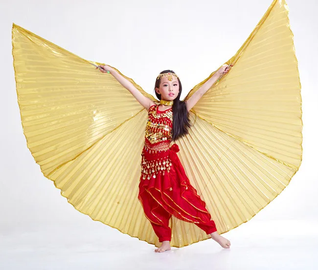

2020 Hot kids alta calidad danza del vientre alas Isis diseсo Oriental nuevas alas sin palos 3 colores