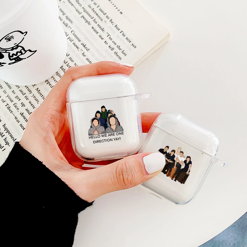 Модный односторонний чехол для Apple Airpods 2 1 беспроводных наушников прозрачный